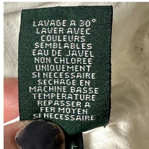 Lauren Ralph Lauren Wm Sz Medium Fairy Cottagecore Prairie Tie Detail Lace Top - Picture 7 of 9